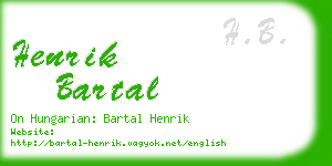 henrik bartal business card